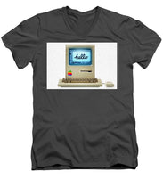 Hello Apple 2 - Men's V-Neck T-Shirt