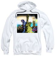 The Statue Of Liberty And A Banksy Pass In The Night - Sweatshirt