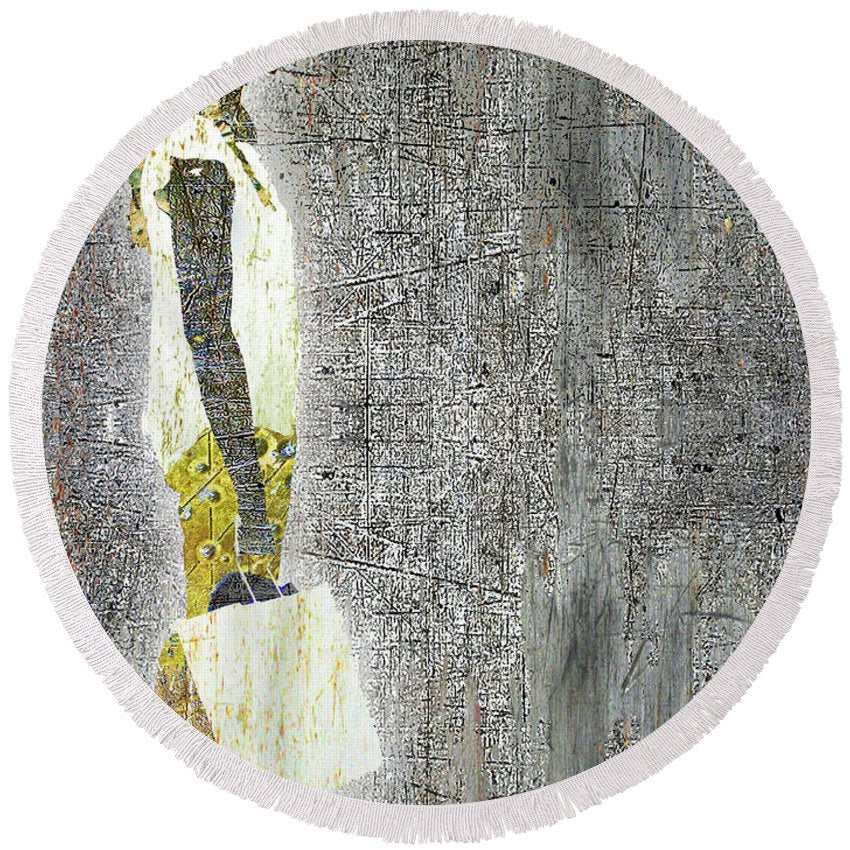 There - Round Beach Towel