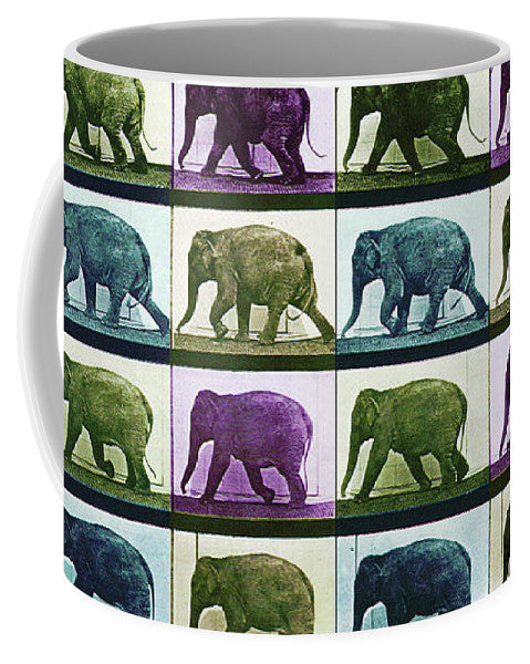 Time Lapse Motion Study Elephant Color - Mug