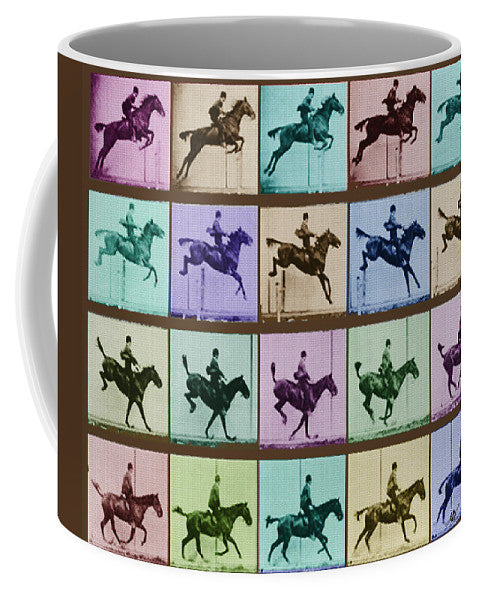 Time Lapse Motion Study Horse And Rider Color - Mug