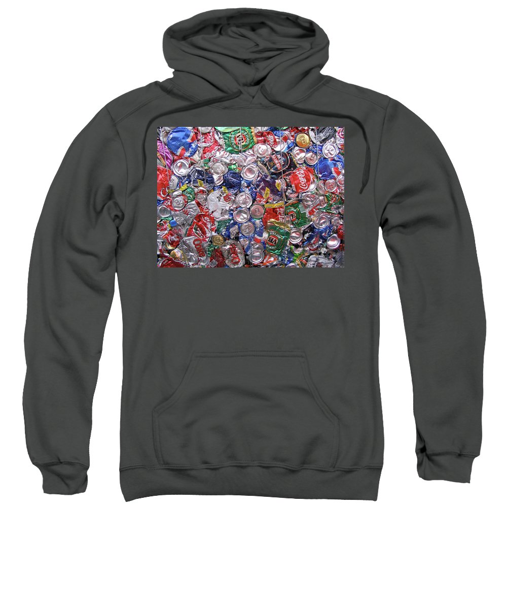Trashed Cans Painting Over Photo - Sweatshirt