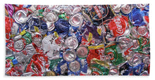 Trashed Cans Painting Over Photo - Bath Towel