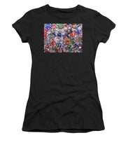 Trashed Cans Painting Over Photo - Women's T-Shirt (Athletic Fit)
