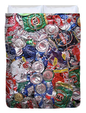 Trashed Cans Painting Over Photo - Duvet Cover