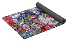 Trashed Cans Painting Over Photo - Yoga Mat