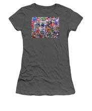 Trashed Cans Painting Over Photo - Women's T-Shirt (Athletic Fit)