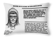 Unabomber Ted Kaczynski Wanted Poster 1 - Throw Pillow