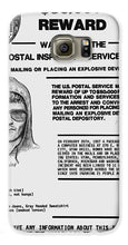 Unabomber Ted Kaczynski Wanted Poster 1 - Phone Case