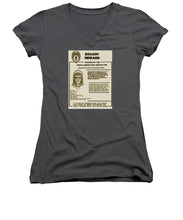 Unabomber Ted Kaczynski Wanted Poster 2 - Women's V-Neck (Athletic Fit)