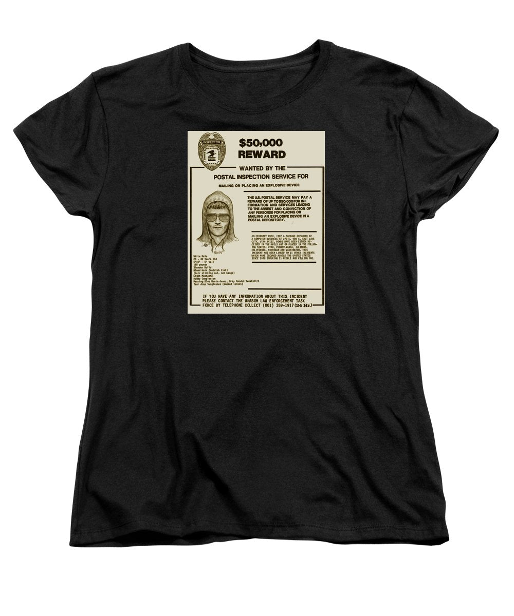 Unabomber Ted Kaczynski Wanted Poster 2 - Women's T-Shirt (Standard Fit)