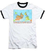 Upside Down Map Perspective - Baseball T-Shirt