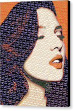 Vain Portrait Of A Woman 2 - Canvas Print Canvas Print Pixels 6.000" x 8.000" Black Glossy