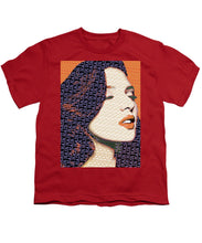 Vain Portrait Of A Woman 2 - Youth T-Shirt Youth T-Shirt Pixels Red Small 
