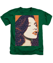Vain Portrait Of A Woman 2 - Kids T-Shirt Kids T-Shirt Pixels Kelly Green Small 