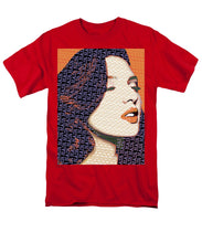 Vain Portrait Of A Woman 2 - Men's T-Shirt  (Regular Fit) Men's T-Shirt (Regular Fit) Pixels Red Small 