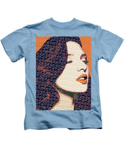 Vain Portrait Of A Woman 2 - Kids T-Shirt Kids T-Shirt Pixels Carolina Blue Small 