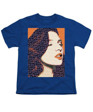 Vain Portrait Of A Woman 2 - Youth T-Shirt Youth T-Shirt Pixels Royal Small 
