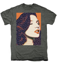 Vain Portrait Of A Woman 2 - Men's Premium T-Shirt Men's Premium T-Shirt Pixels Platinum Heather Small 