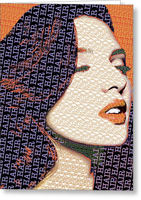 Vain Portrait Of A Woman 2 - Greeting Card Greeting Card Pixels Single Card  