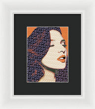 Vain Portrait Of A Woman 2 - Framed Print Framed Print Pixels 6.000" x 8.000" White Black