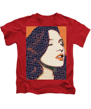 Vain Portrait Of A Woman 2 - Kids T-Shirt Kids T-Shirt Pixels Red Small 