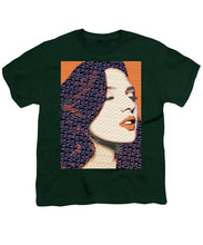 Vain Portrait Of A Woman 2 - Youth T-Shirt Youth T-Shirt Pixels Hunter Green Small 