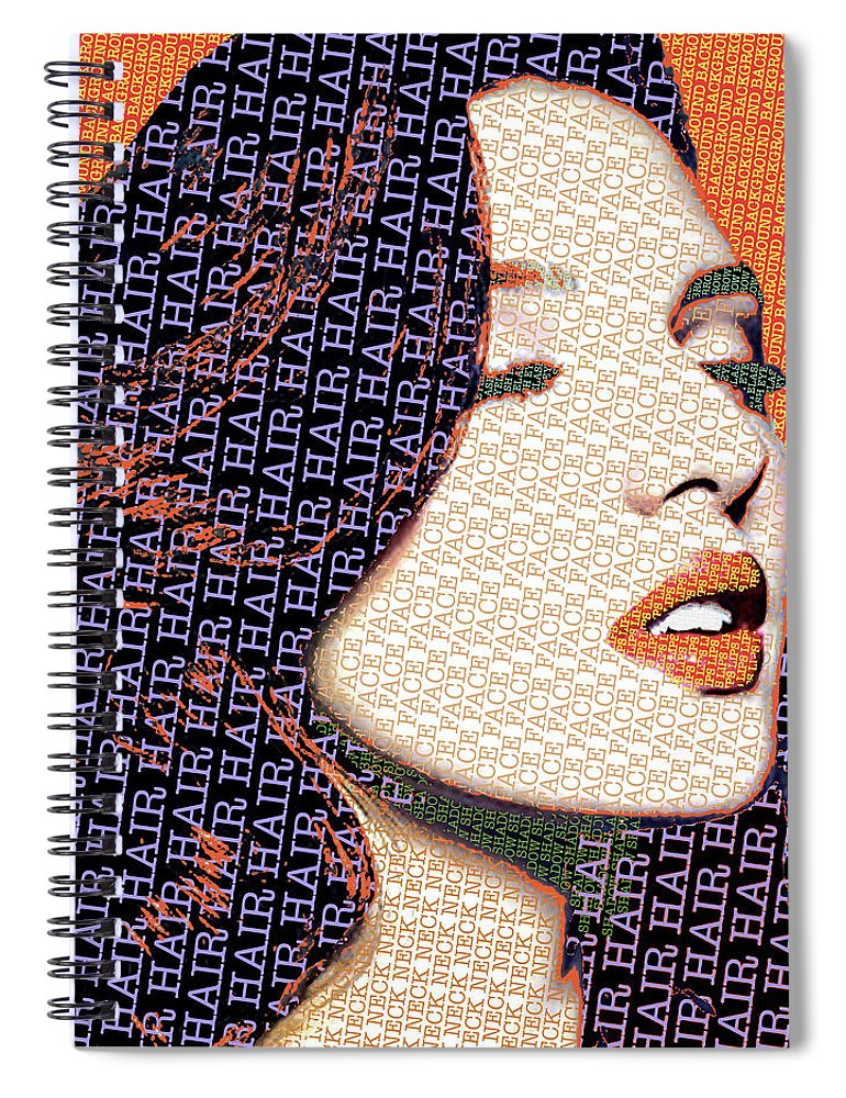 Vain Portrait Of A Woman 2 - Spiral Notebook Spiral Notebook Pixels 6