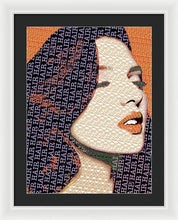 Vain Portrait Of A Woman 2 - Framed Print Framed Print Pixels 18.000" x 24.000" White Black