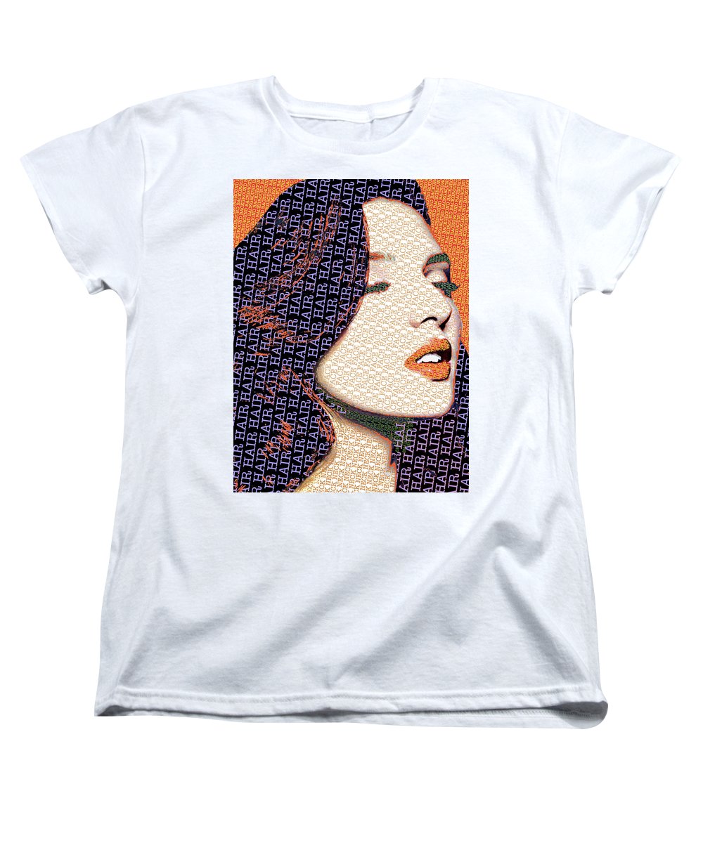 Vain Portrait Of A Woman 2 - Women's T-Shirt (Standard Fit) Women's T-Shirt (Standard Fit) Pixels White Small 