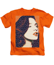 Vain Portrait Of A Woman 2 - Kids T-Shirt Kids T-Shirt Pixels Orange Small 