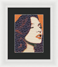 Vain Portrait Of A Woman 2 - Framed Print Framed Print Pixels 7.500" x 10.000" White Black