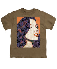 Vain Portrait Of A Woman 2 - Youth T-Shirt Youth T-Shirt Pixels Safari Green Small 