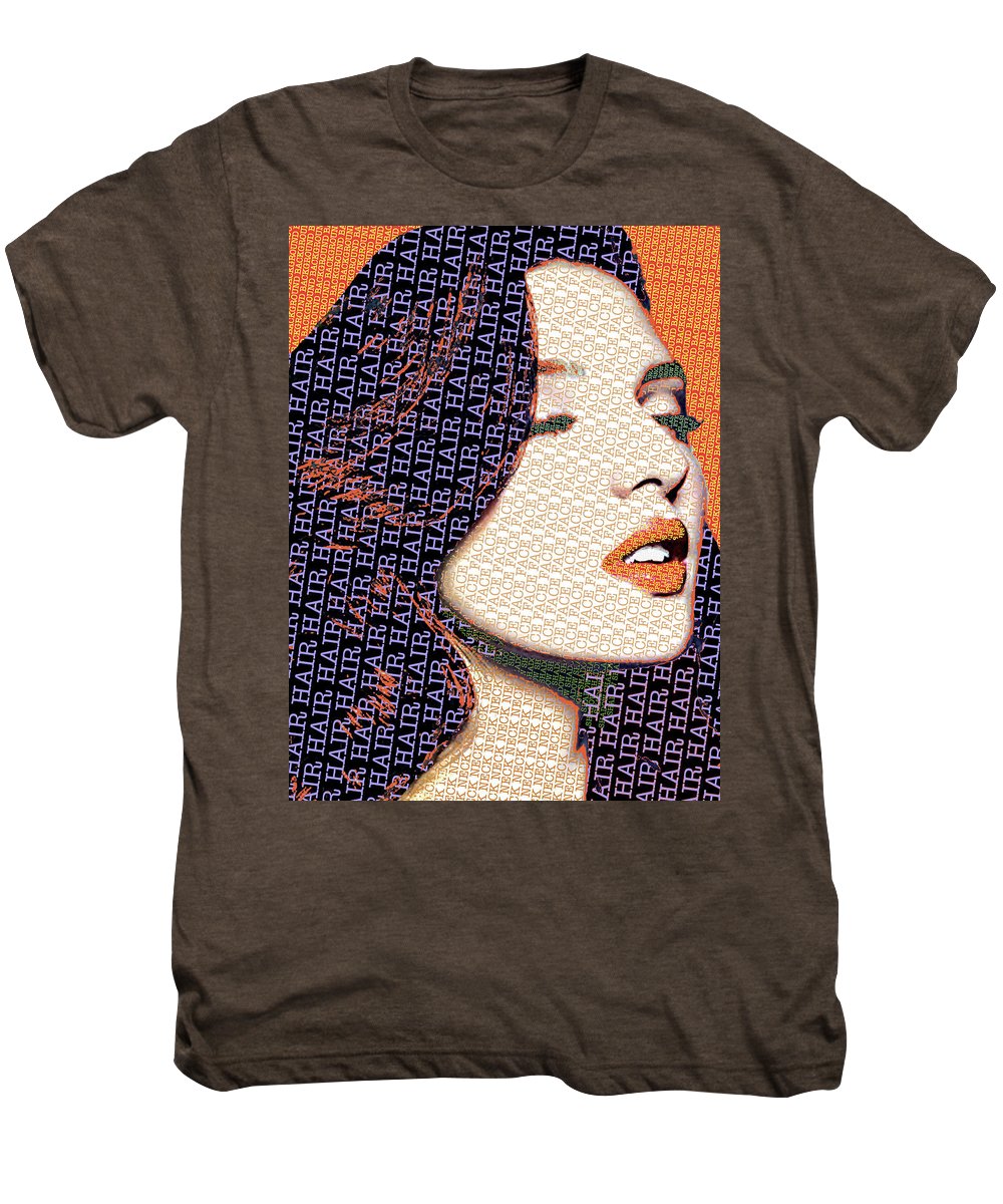 Vain Portrait Of A Woman 2 - Men's Premium T-Shirt Men's Premium T-Shirt Pixels Mocha Heather Small 