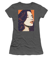 Vain Portrait Of A Woman 2 - Women's T-Shirt (Athletic Fit) Women's T-Shirt (Athletic Fit) Pixels Charcoal Small 