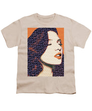 Vain Portrait Of A Woman 2 - Youth T-Shirt Youth T-Shirt Pixels Cream Small 