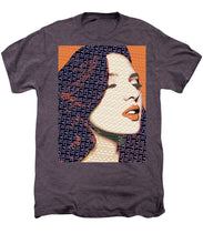 Vain Portrait Of A Woman 2 - Men's Premium T-Shirt Men's Premium T-Shirt Pixels Moth Heather Small 