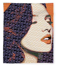 Vain Portrait Of A Woman 2 - Blanket Blanket Pixels 50" x 60" Plush Fleece 