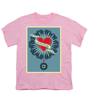 Rubino Zen Namaste - Youth T-Shirt Youth T-Shirt Pixels Pink Small 