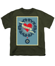 Rubino Zen Namaste - Youth T-Shirt Youth T-Shirt Pixels Military Green Small 