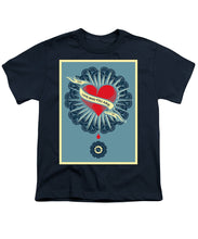 Rubino Zen Namaste - Youth T-Shirt Youth T-Shirt Pixels Navy Small 