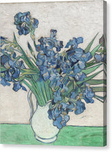 Vincent Van Gogh Irises Floral Purple - Canvas Print Canvas Print Pixels 6.625" x 8.000" Mirrored Glossy