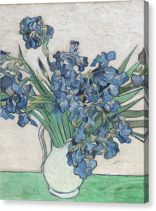 Vincent Van Gogh Irises Floral Purple - Canvas Print Canvas Print Pixels 6.625