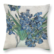Vincent Van Gogh Irises Floral Purple - Throw Pillow Throw Pillow Pixels 18" x 18" No 