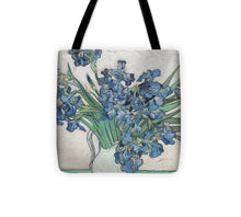 Vincent Van Gogh Irises Floral Purple - Tote Bag Tote Bag Pixels 13" x 13"  