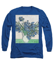Vincent Van Gogh Irises Floral Purple - Long Sleeve T-Shirt Long Sleeve T-Shirt Pixels Royal Small 