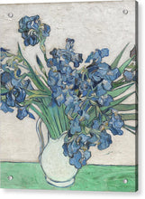 Vincent Van Gogh Irises Floral Purple - Acrylic Print Acrylic Print Pixels 6.625" x 8.000" Aluminum Mounting Posts 