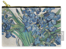 Vincent Van Gogh Irises Floral Purple - Carry-All Pouch Carry-All Pouch Pixels Small (6" x 4")  