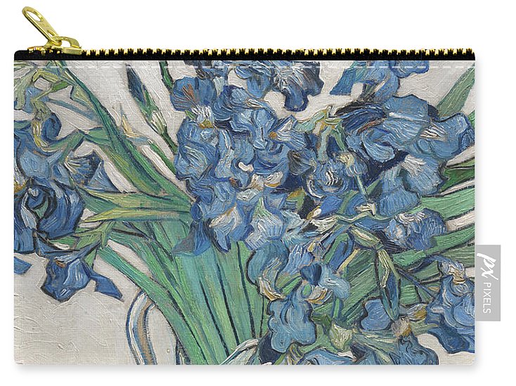 Vincent Van Gogh Irises Floral Purple - Carry-All Pouch Carry-All Pouch Pixels Small (6