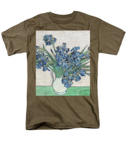 Vincent Van Gogh Irises Floral Purple - Men's T-Shirt  (Regular Fit) Men's T-Shirt (Regular Fit) Pixels Safari Green Small 